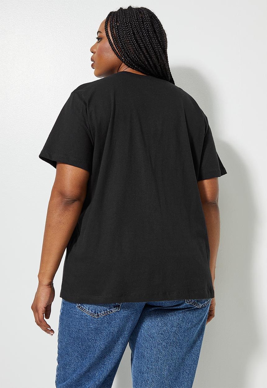 Superbalist - Relaxed printed tee - black