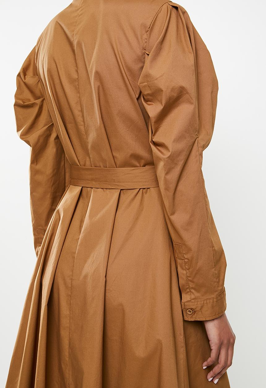 AMANDA LAIRD CHERRY - Formosa dress - tobacco poplin