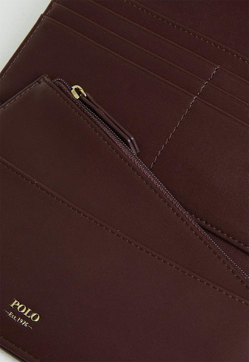 POLO - Signature handbags slim trifold purse - brown