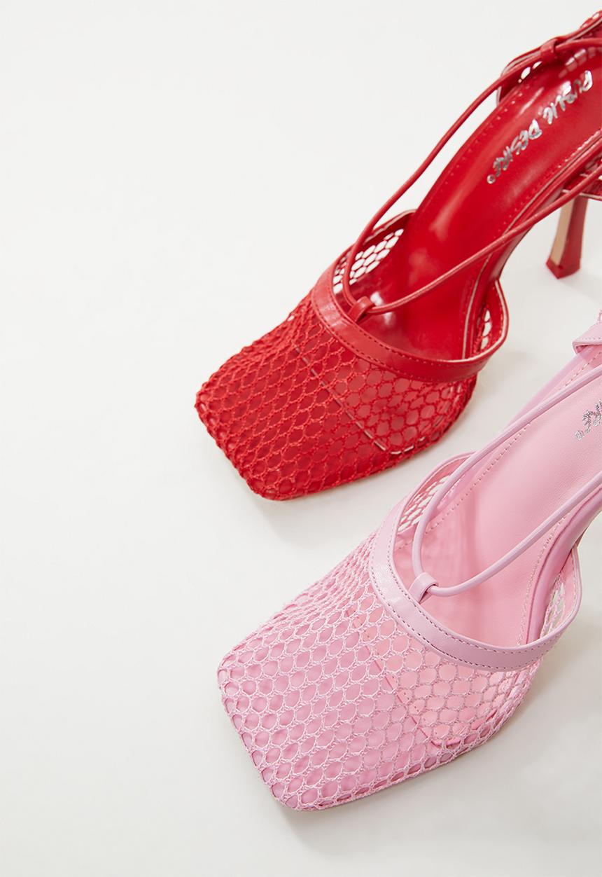 Public Desire - Longshot wrap around heel - pink 