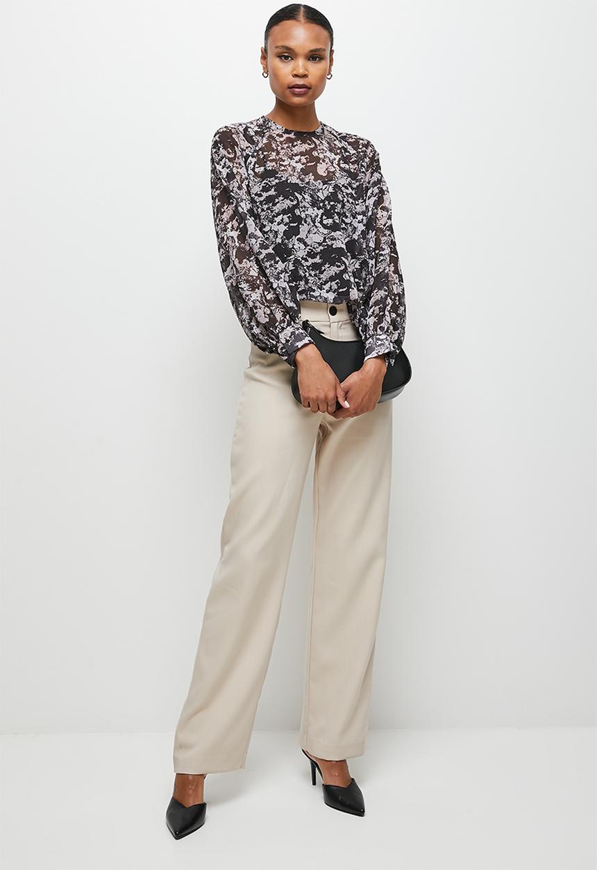 edit - Romantic balloon sleeve blouse - multi 