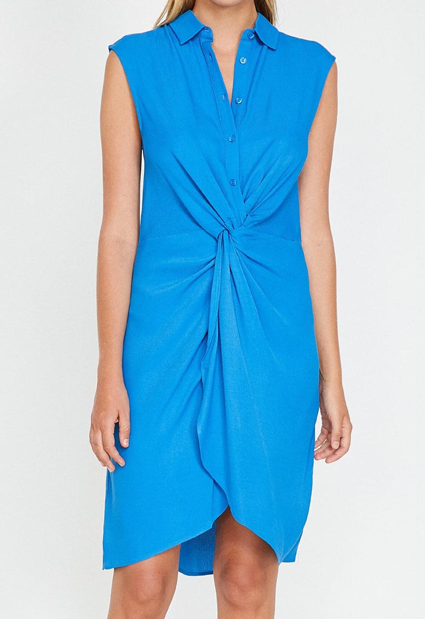 Koton - Sleeveless midi dress - blue