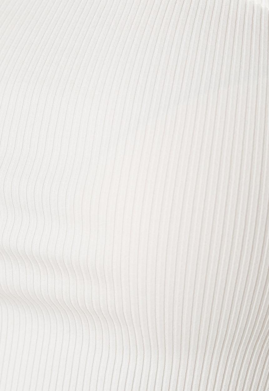 Koton - One-shoulder crop top - off white