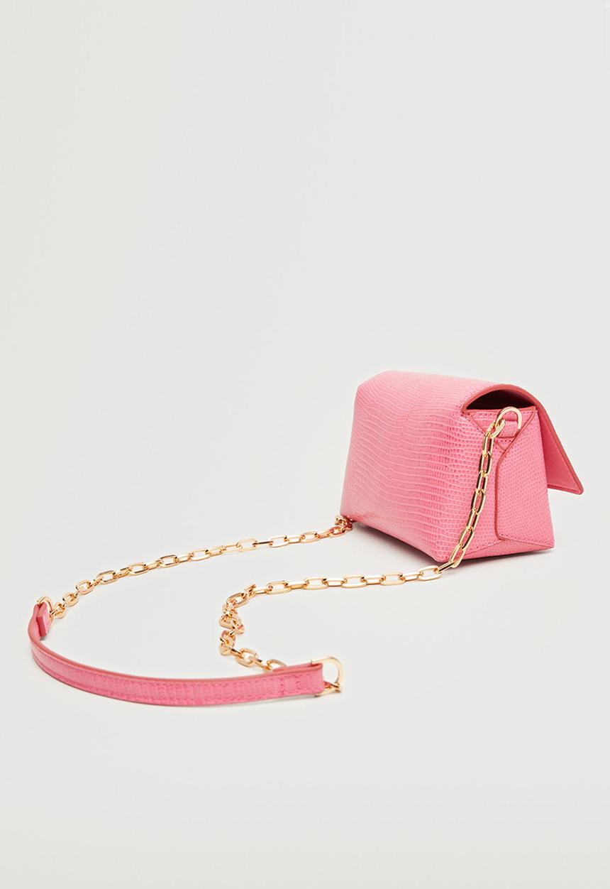 MANGO - Flap chain bag - fuchsia