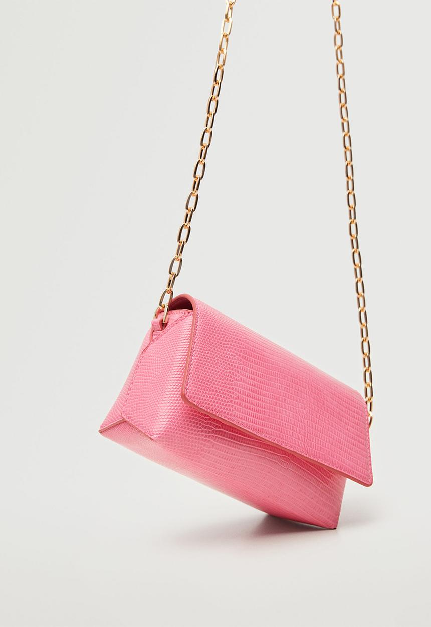 MANGO - Flap chain bag - fuchsia