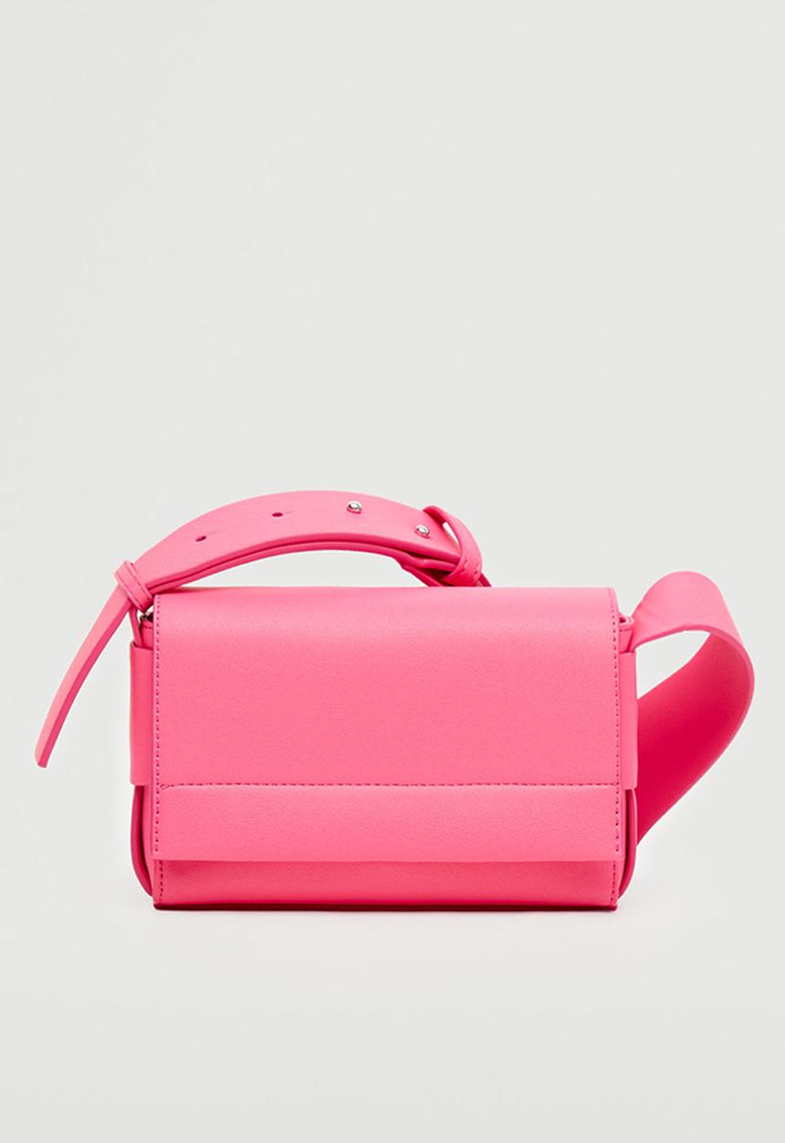 MANGO - Flap cross-body bag - fuchsia