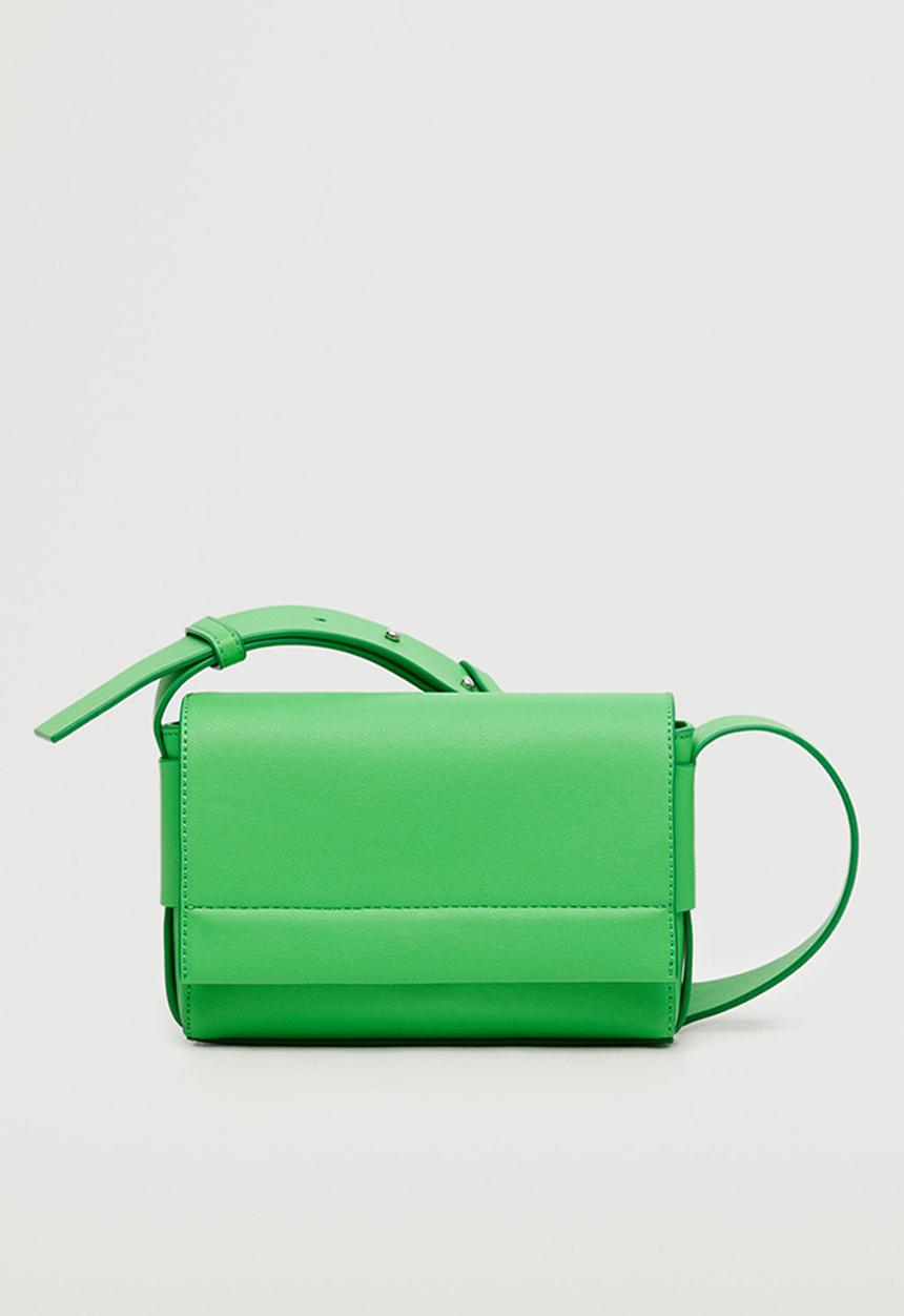 MANGO - Flap cross-body bag - green