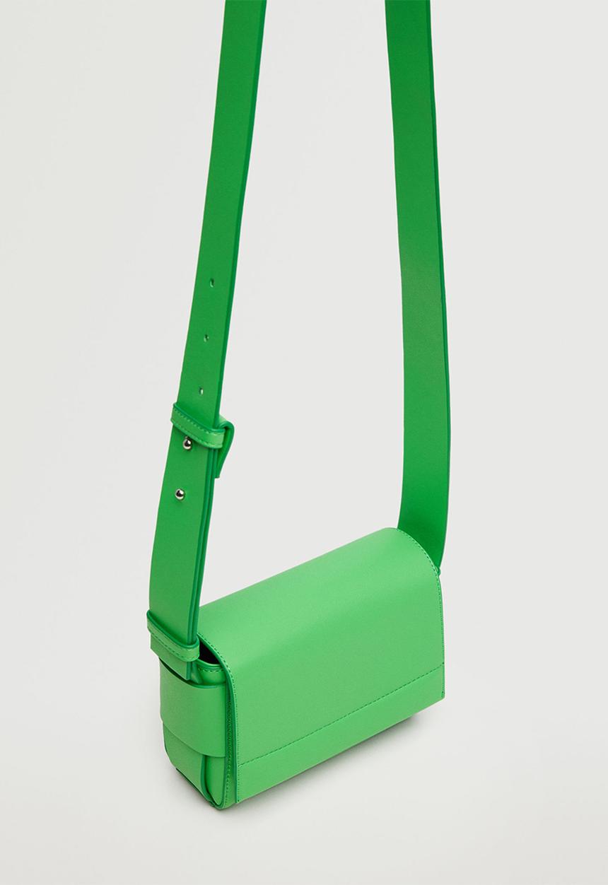 MANGO - Flap cross-body bag - green