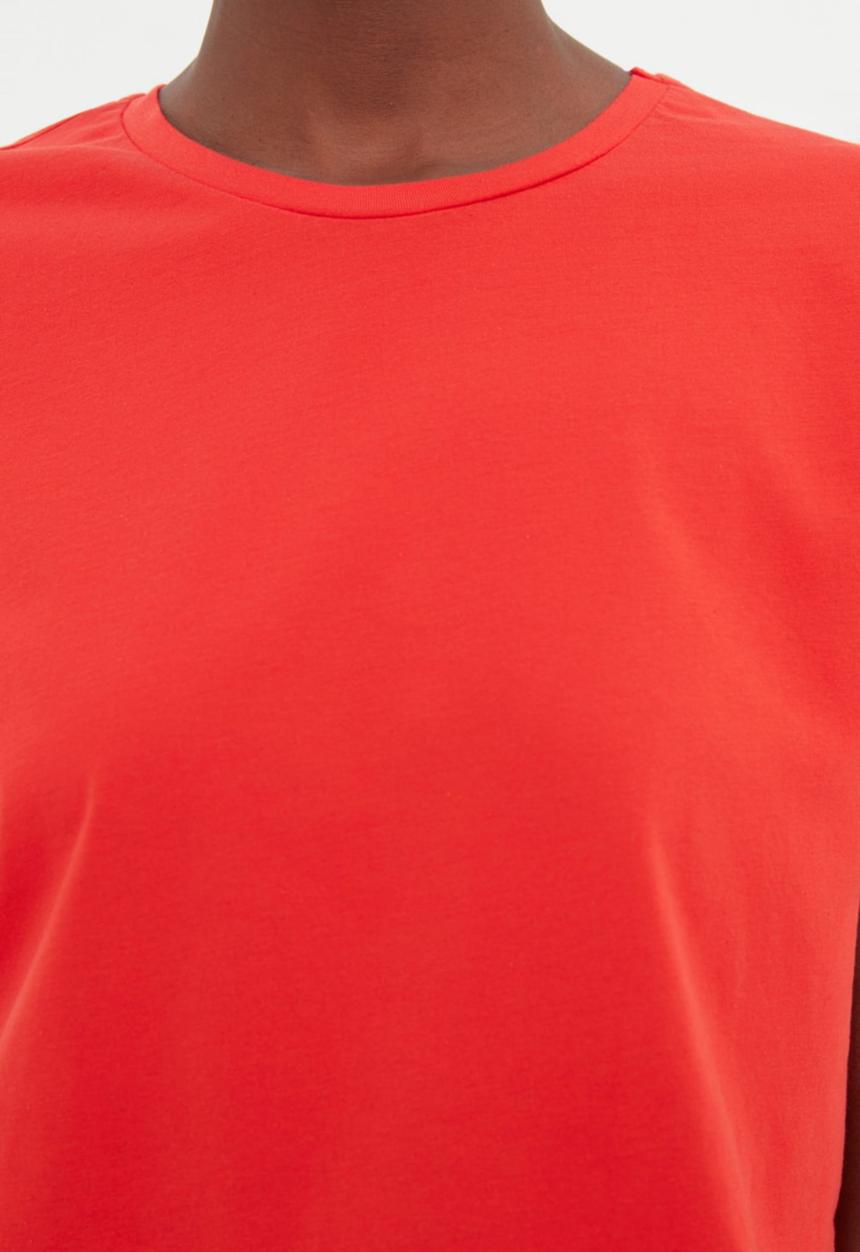 Koton - 2 Pack striped-plain knitted T-shirt - red & pink