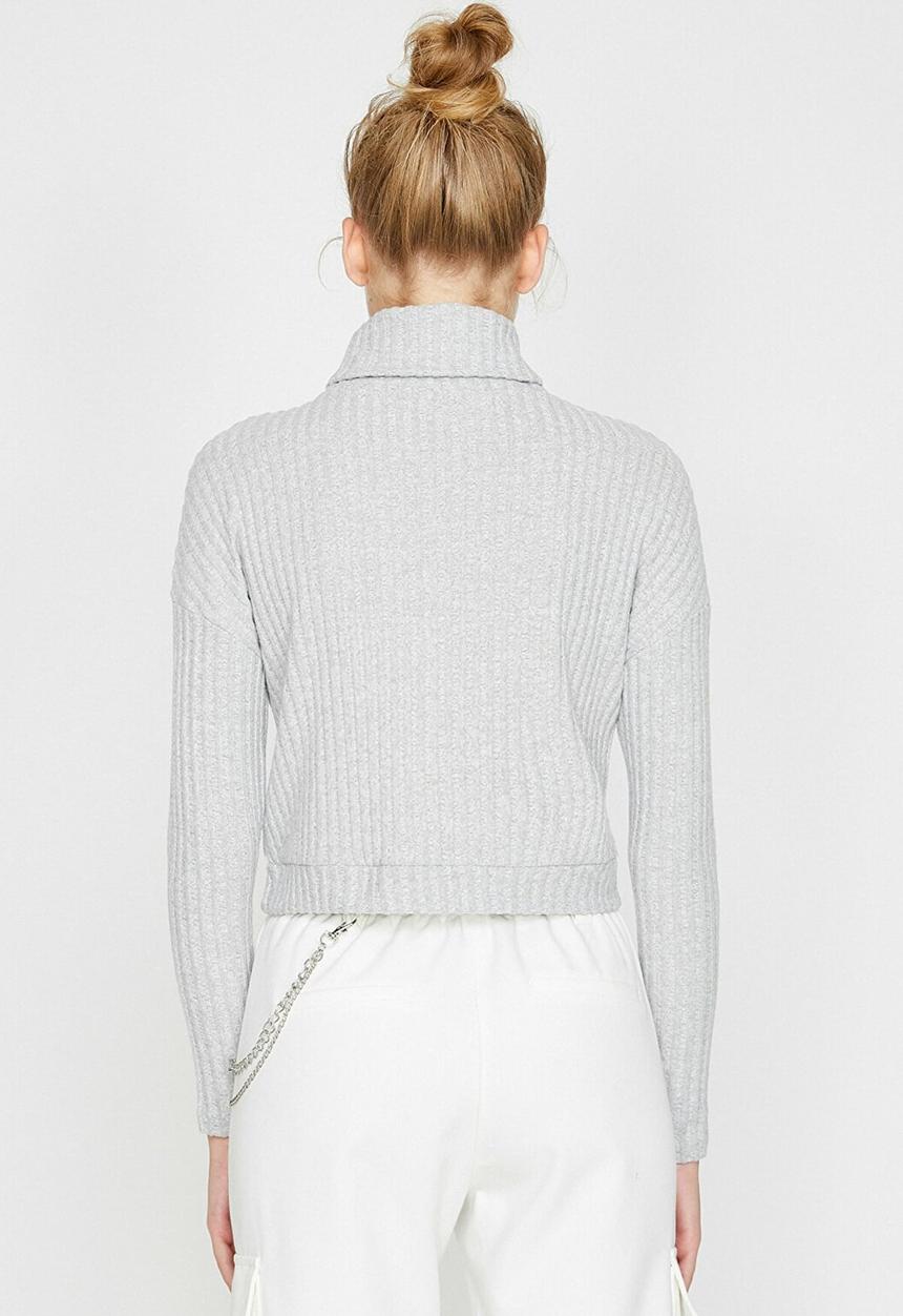 Koton - Turtle neck long sleeve jumper - grey