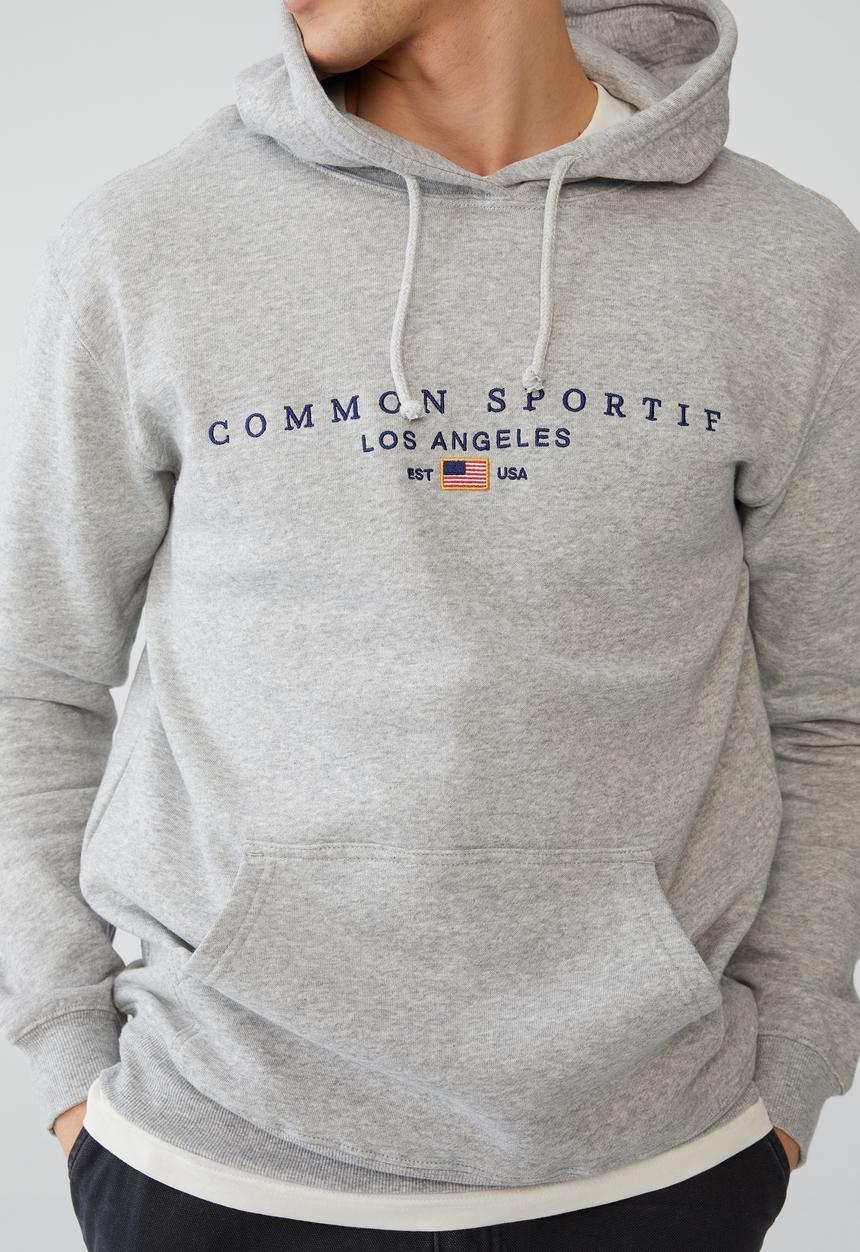 Factorie - Graphic fleece pullover - light grey marle/common sportif