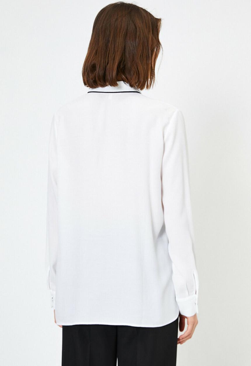 Koton - Long sleeve relaxed fit shirt - white