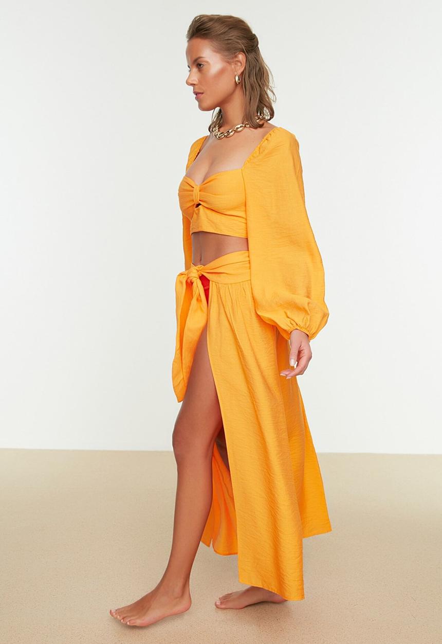 Trendyol - Print detail bottom & top set  - orange