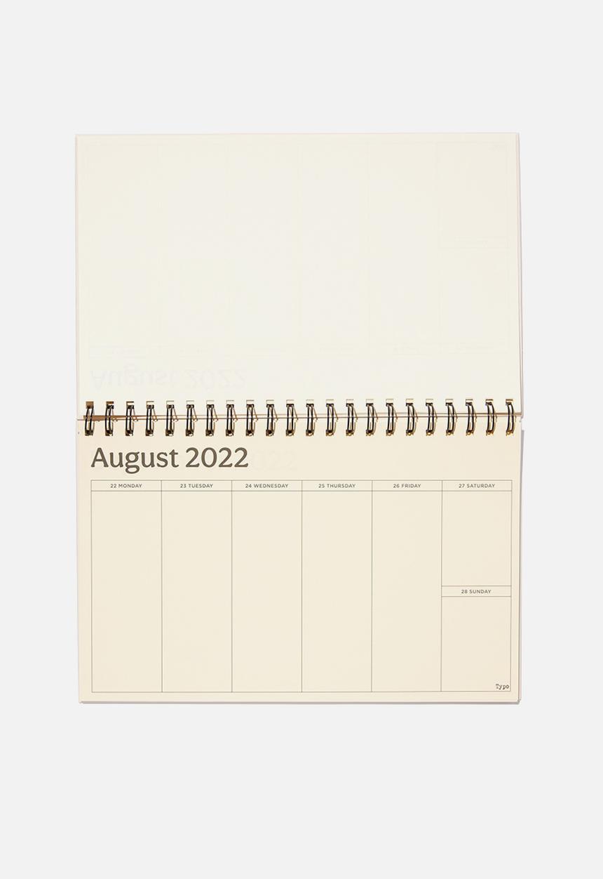 Typo - 2022 23 wide desk calendar - rainbow cancelling plans