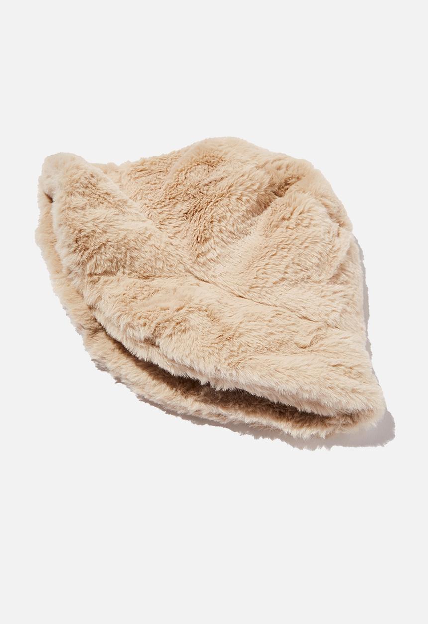 Rubi - Bianca textured bucket hat - sand fluffy