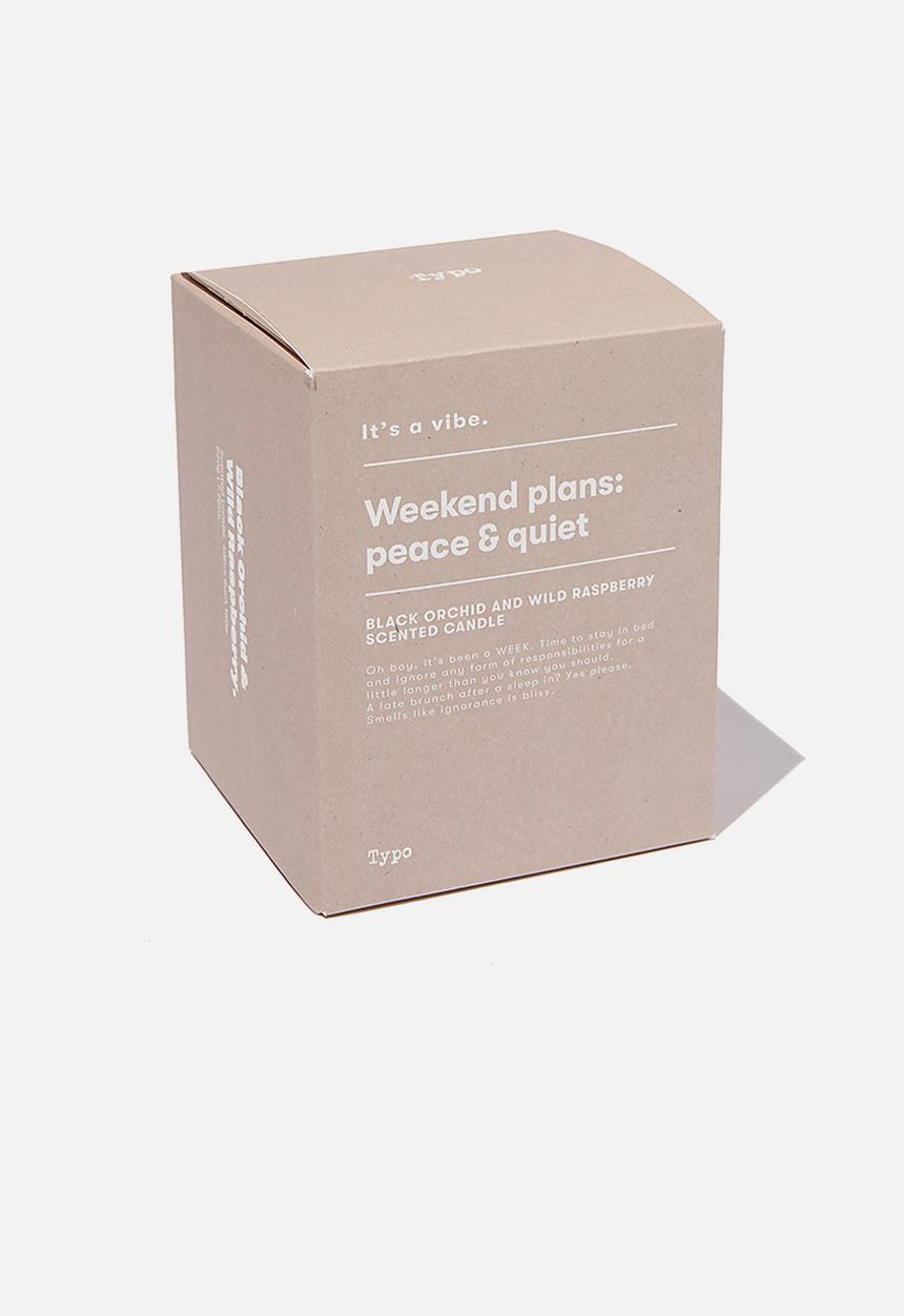 Typo - It's a vibe candle - taupe weekend plans