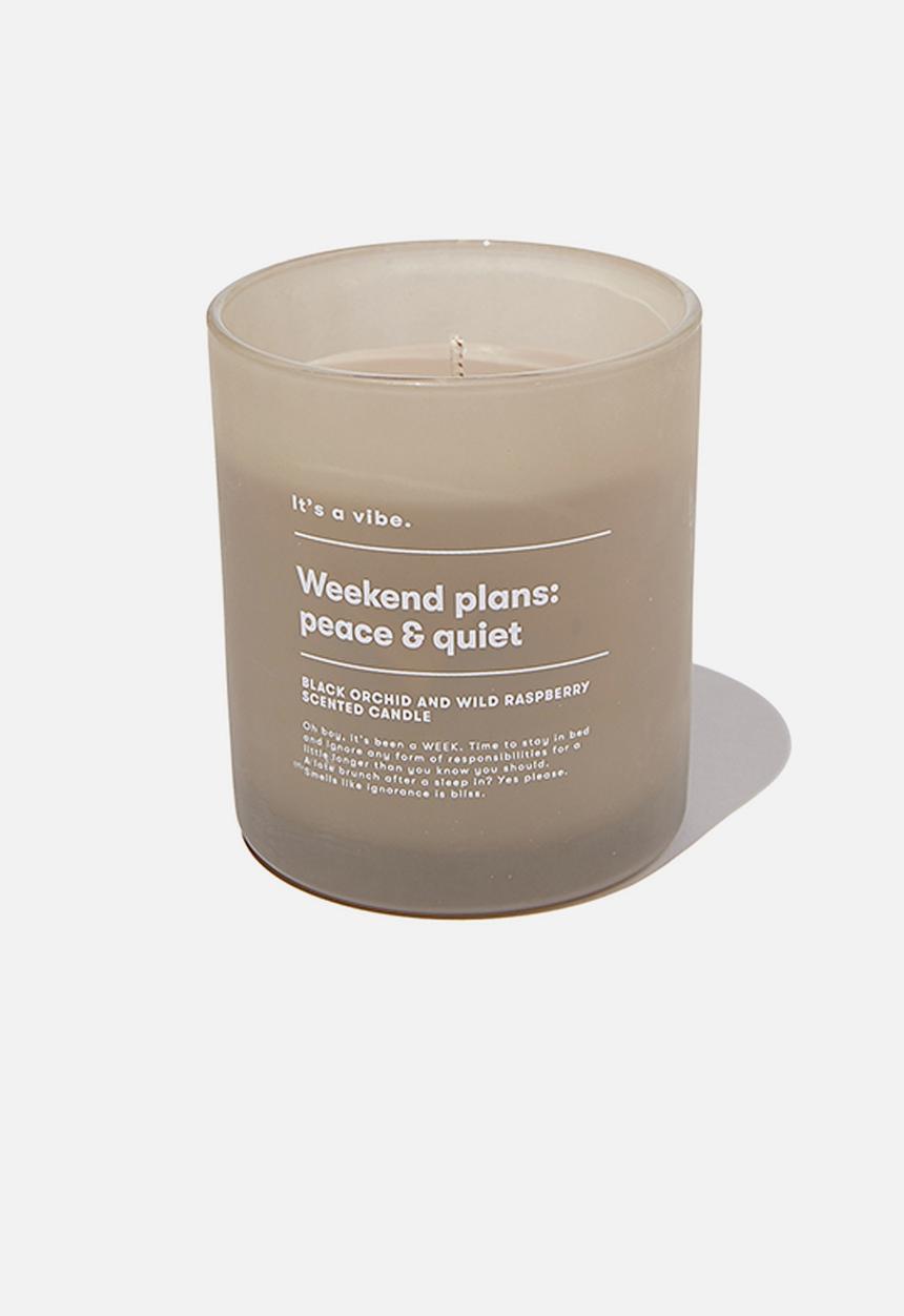 Typo - It's a vibe candle - taupe weekend plans