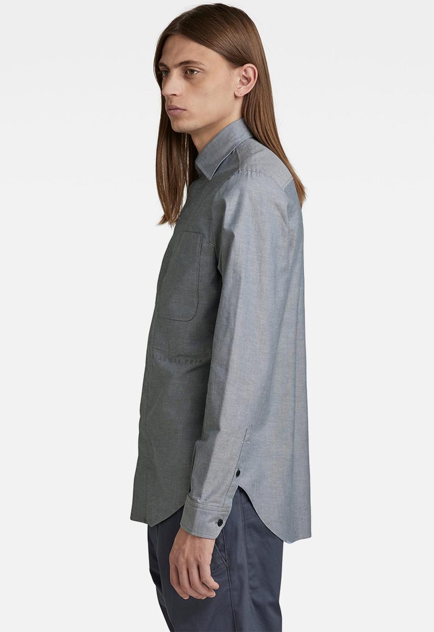 G-STAR - Secret utility reg shirt - nitro/white oxford