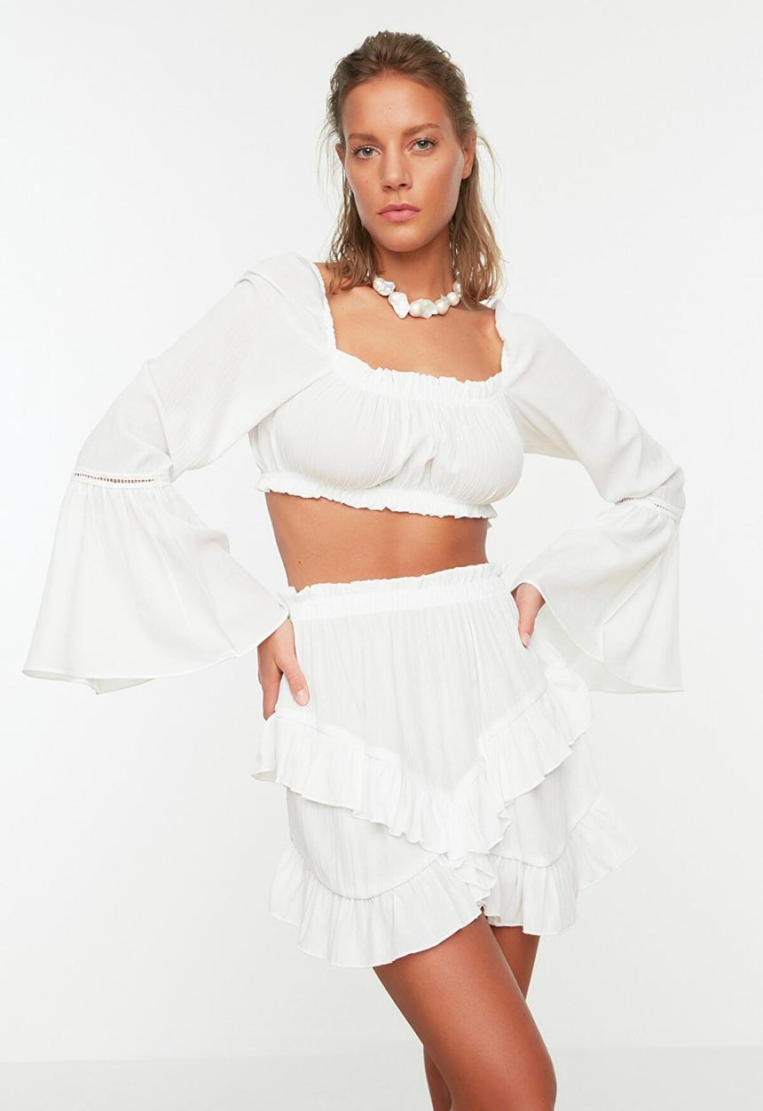 Trendyol - Print detail bottom-top set  - white