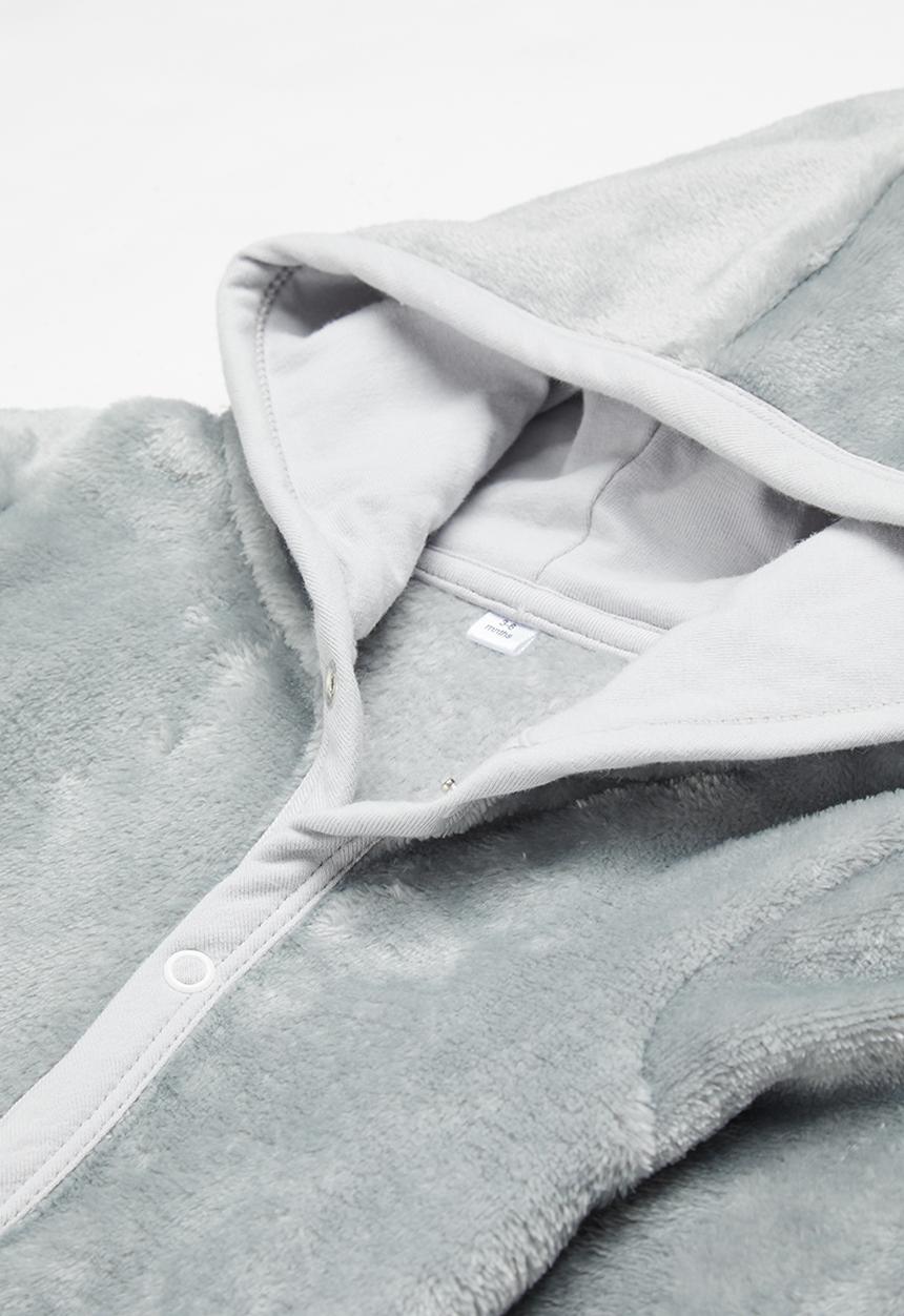 Pop Candy - Boys sherpa sleepsuit - silver