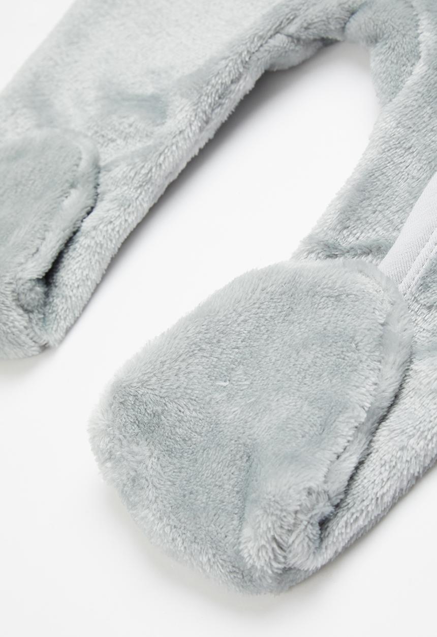 Pop Candy - Boys sherpa sleepsuit - silver