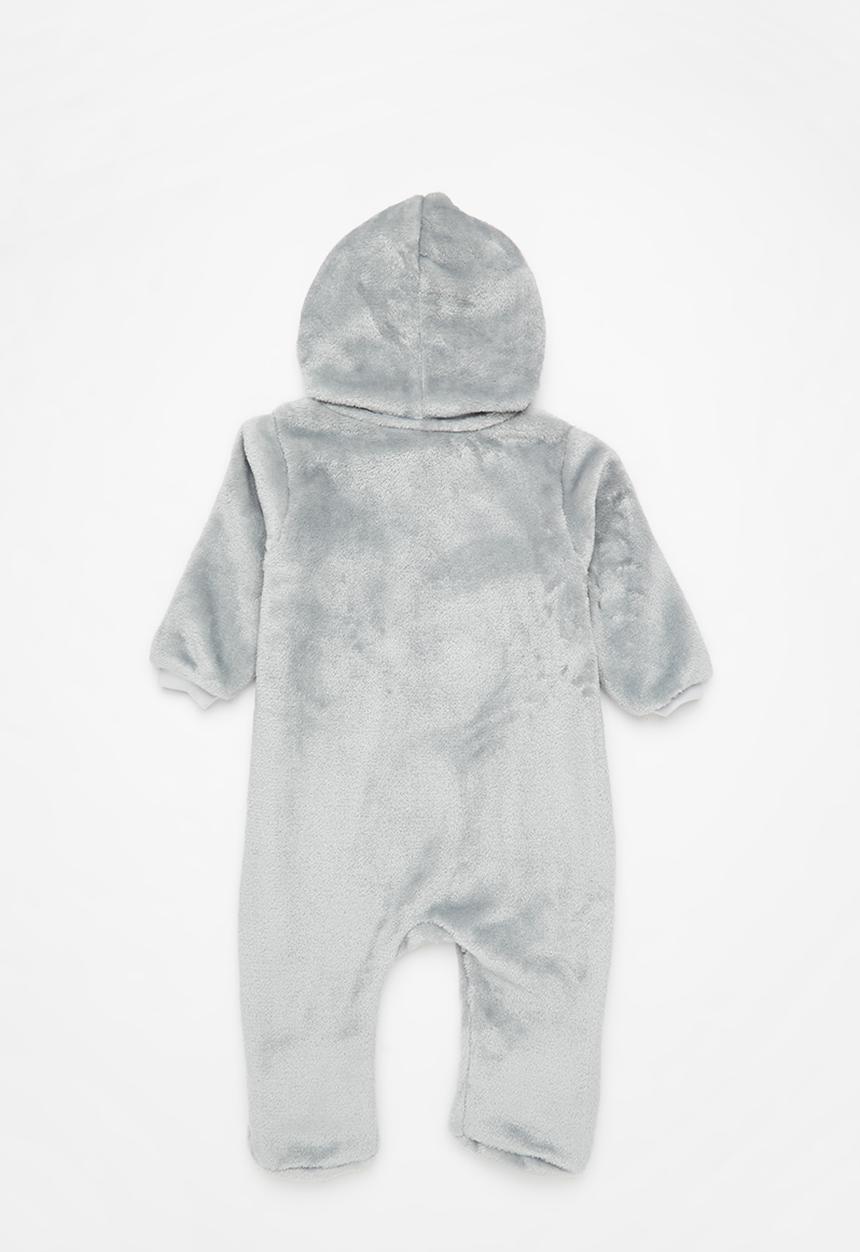 Pop Candy - Boys sherpa sleepsuit - silver