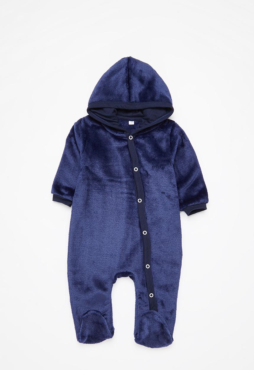 Pop Candy - Baby sherpa sleepsuit - navy