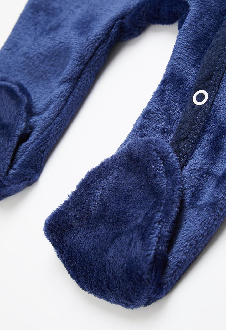 Pop Candy - Baby sherpa sleepsuit - navy