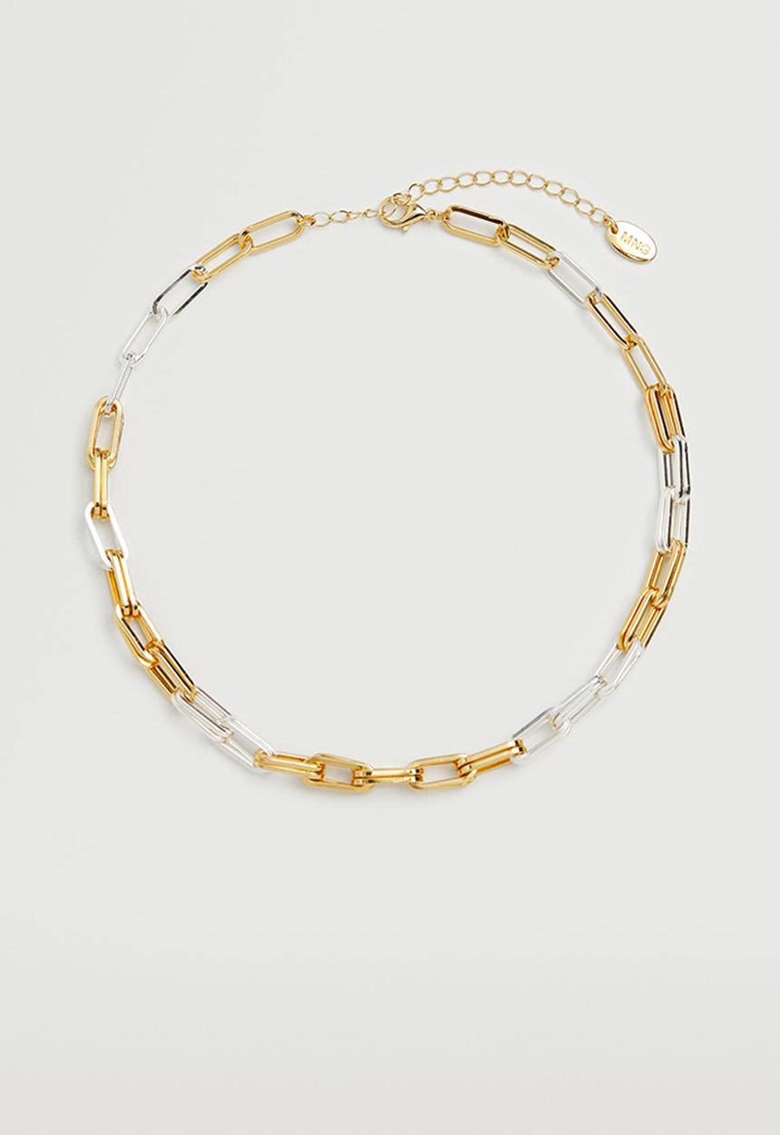 MANGO - Mixed chain necklace - gold