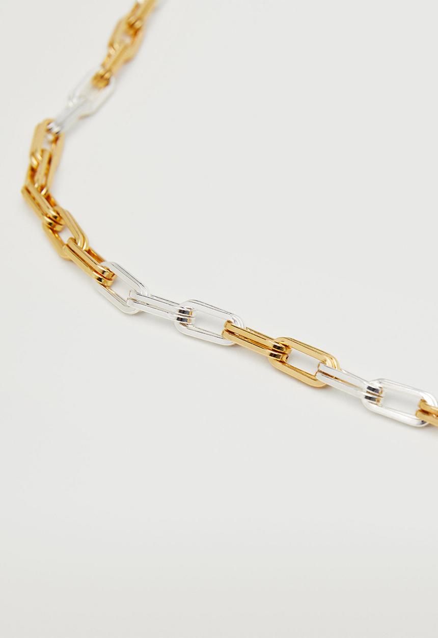 MANGO - Mixed chain necklace - gold