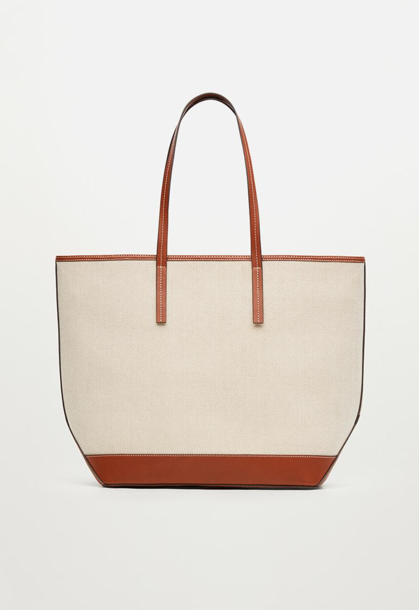MANGO - Canvas shopper bag - neutral