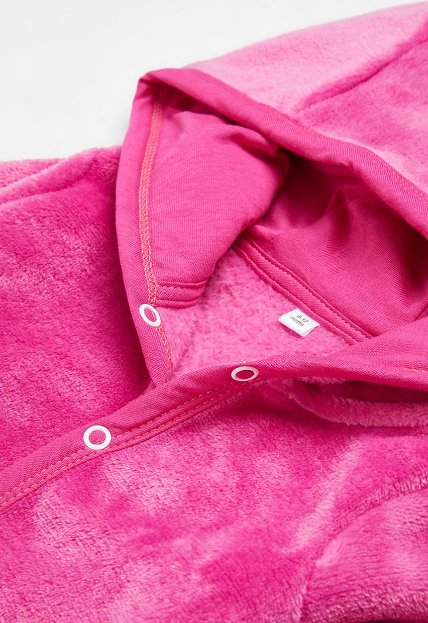 Pop Candy - Girls plush pram suit vest set - pink