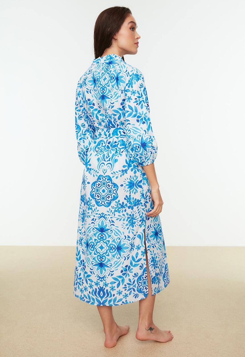 Trendyol - Ethnic pattern beach dress - blue