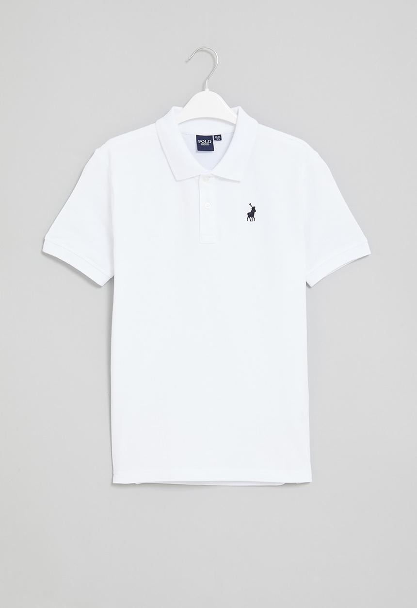POLO - Girls classic short sleeve golfer - white