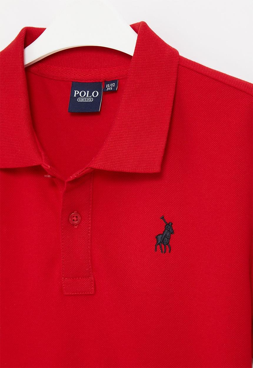 POLO - Girls classic short sleeve golfer - red