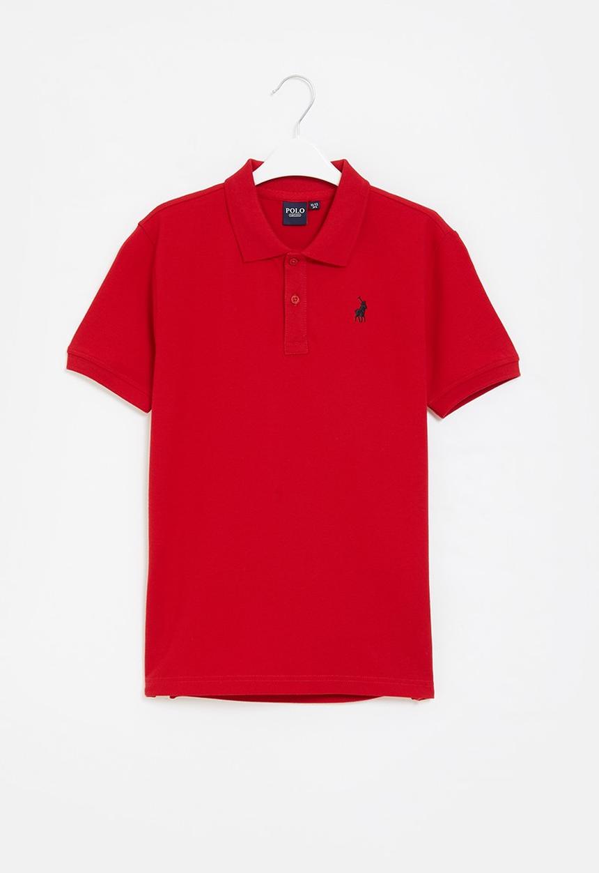 POLO - Girls classic short sleeve golfer - red