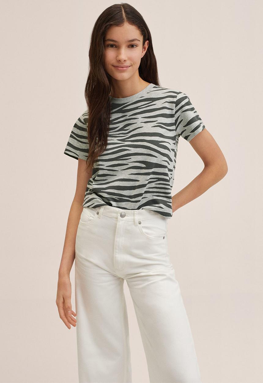 MANGO - T-shirt safari - grey