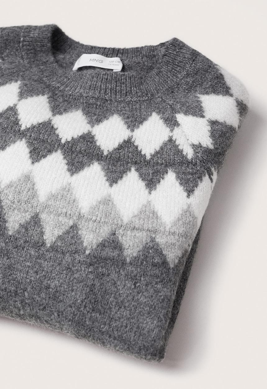 MANGO - Sweater crunch - grey