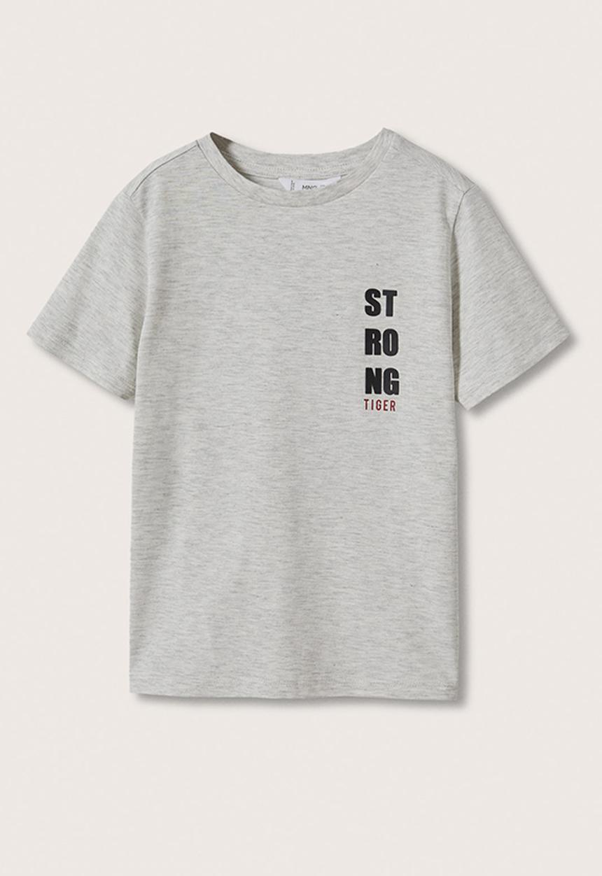 MANGO - T-shirt savage - grey