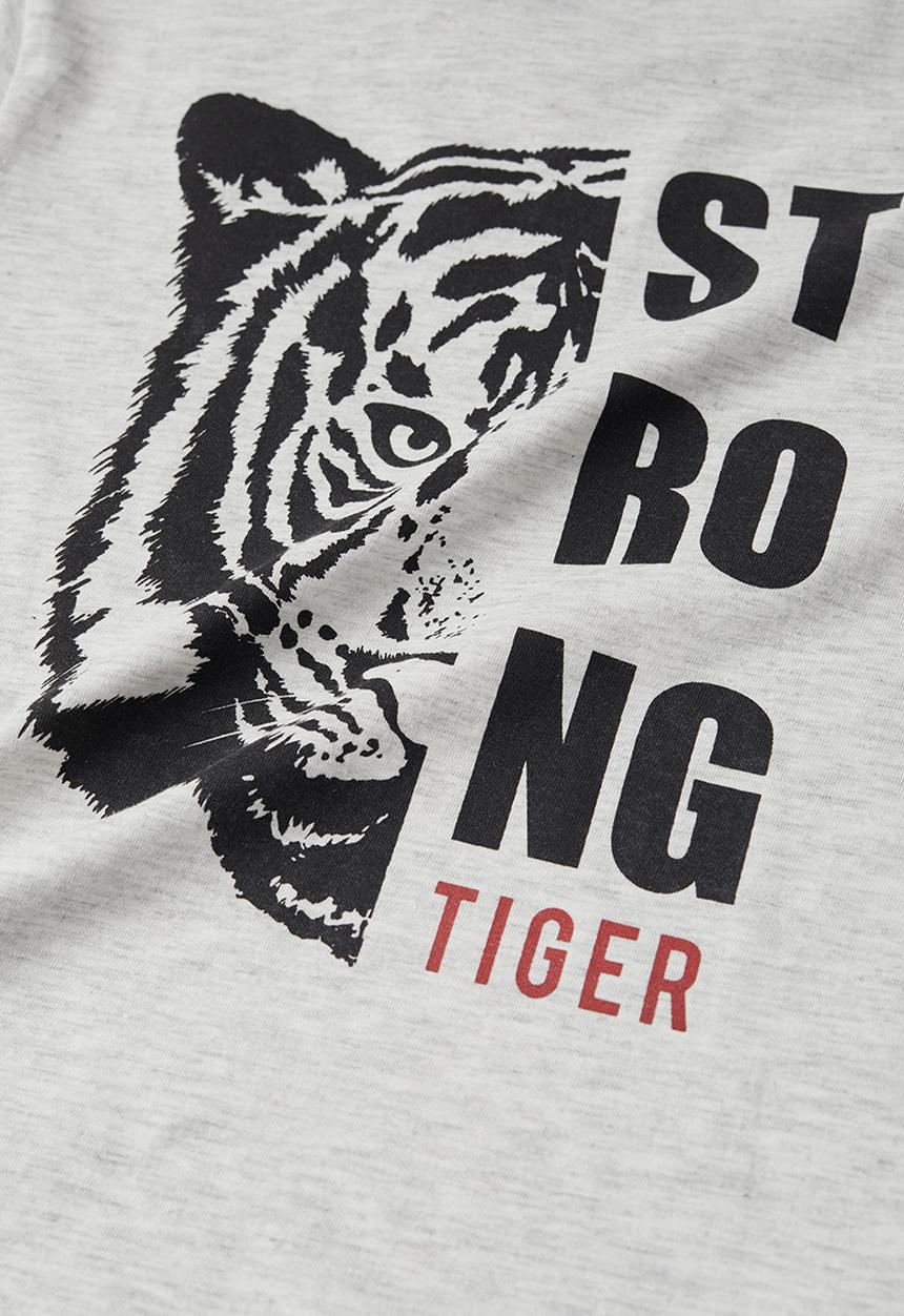 MANGO - T-shirt savage - grey