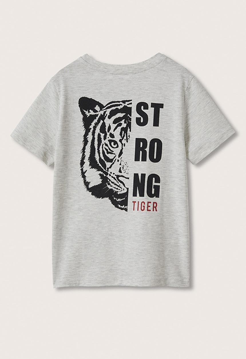 MANGO - T-shirt savage - grey