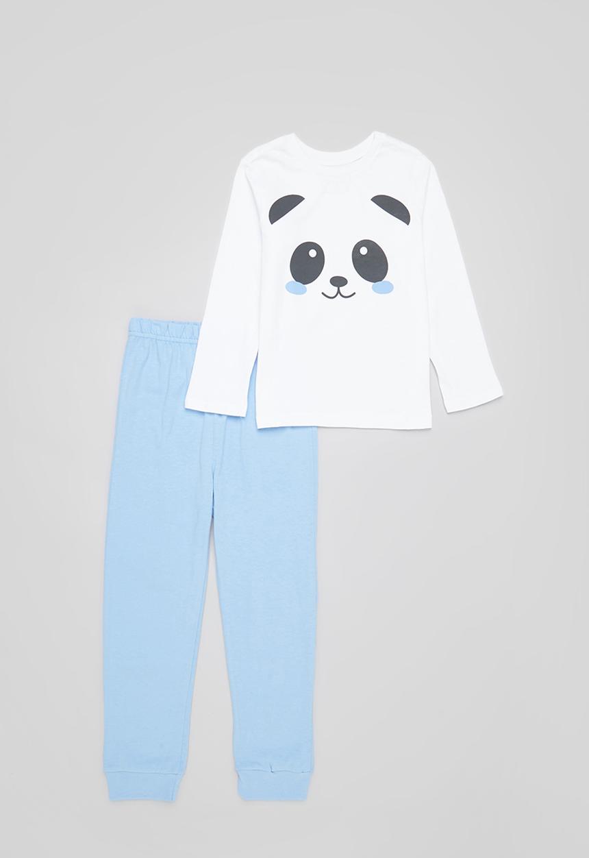 Pop Candy - Girls pj set - white & blue