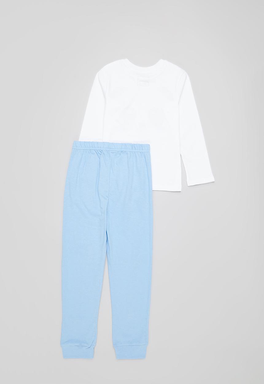 Pop Candy - Girls pj set - white & blue