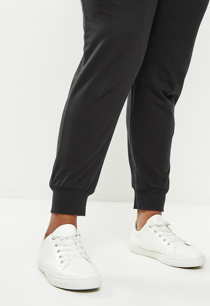 Me&B - Plus cotton fleece pants - black