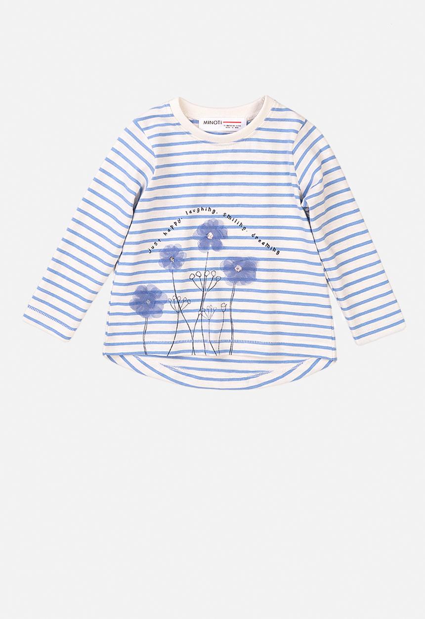 MINOTI - Marl stripe long sleeve top