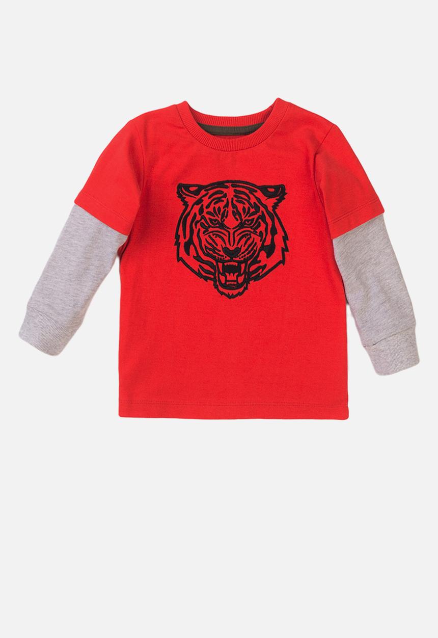 MINOTI - Tiger face top - orange