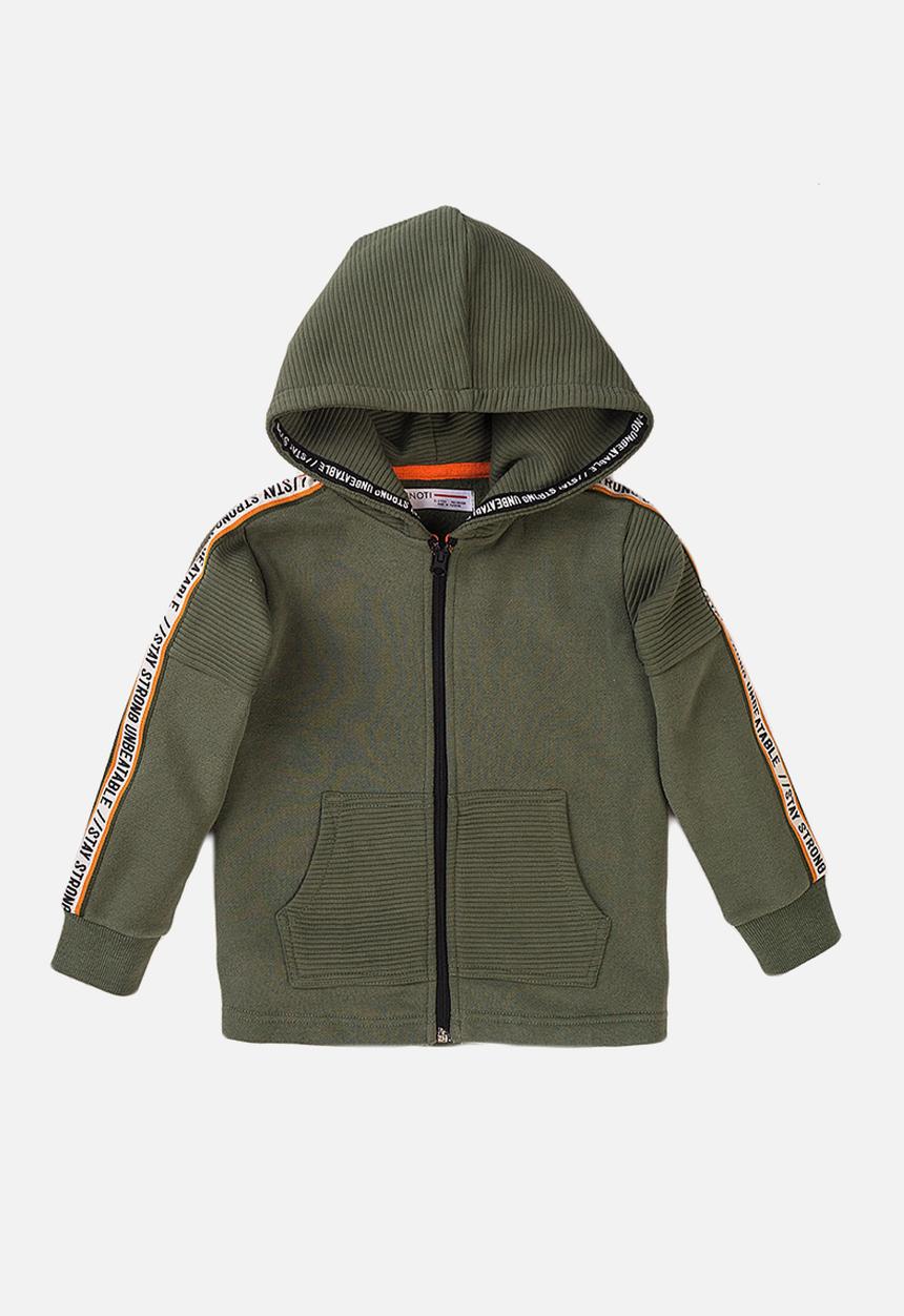 MINOTI - Fleece ottoman zip thru - khaki