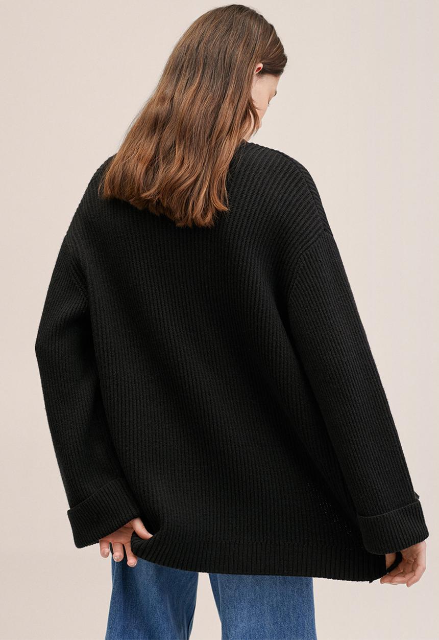 MANGO - Cardigan tinta - black