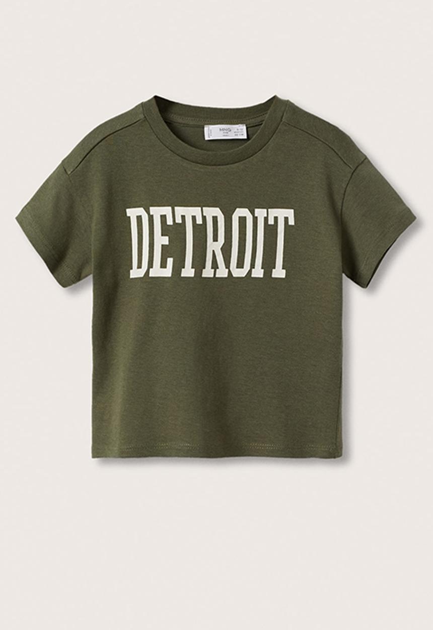 MANGO - T-shirt boston - khaki