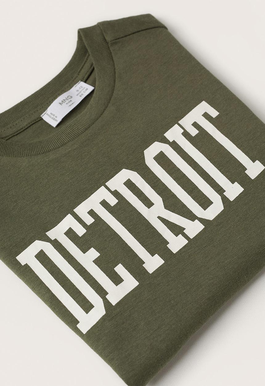 MANGO - T-shirt boston - khaki